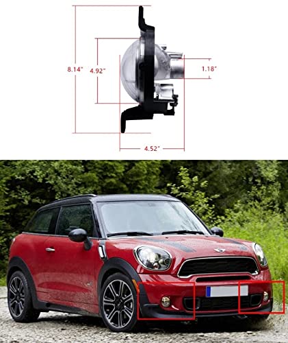 Car Craft Fog Lamp Fog Light Compatible With Mini Cooper F60