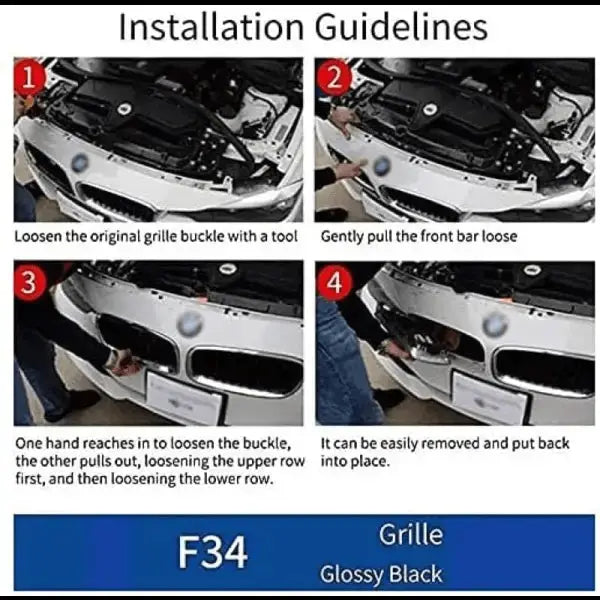 Car Craft Front Bumper Grill Compatible With Bmw 3 Series