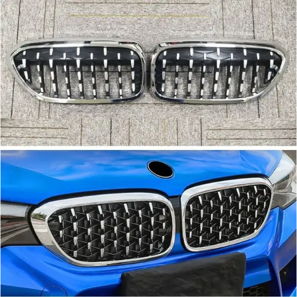 Car Craft Front Bumper Grill Compatible With Bmw 5 Series