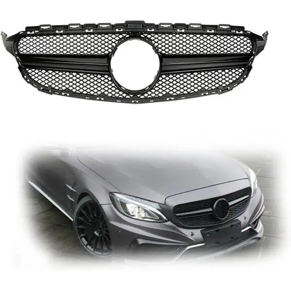 Car Craft Front Bumper Grill Compatible With Mercedes Benz C