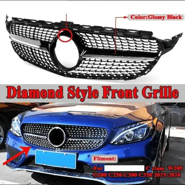 Car Craft Front Bumper Grill Compatible With Mercedes Benz