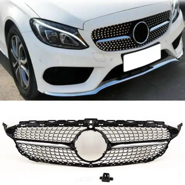 Car Craft Front Bumper Grill Compatible With Mercedes Benz C