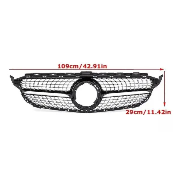 Car Craft Front Bumper Grill Compatible With Mercedes Benz C