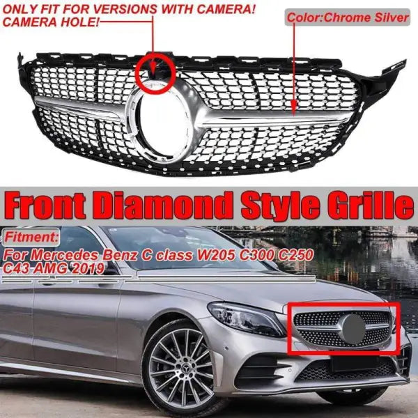 Car Craft Front Bumper Grill Compatible With Mercedes Benz