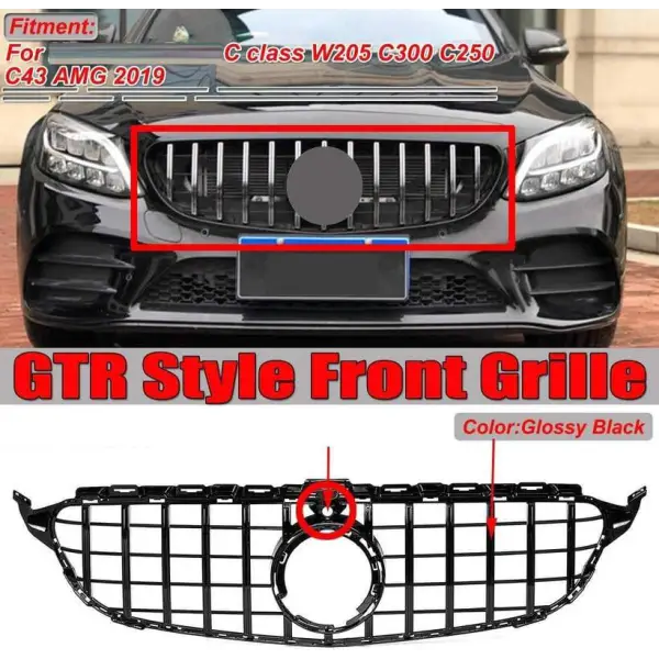 Car Craft Front Bumper Grill Compatible With Mercedes Benz