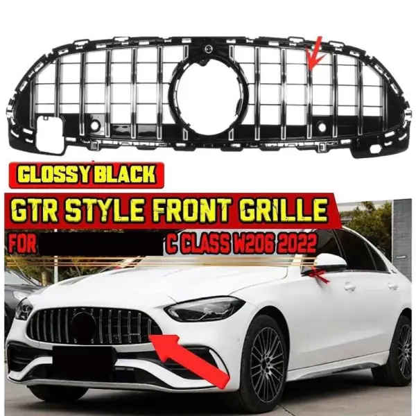 Car Craft Front Bumper Grill Compatible With Mercedes Benz