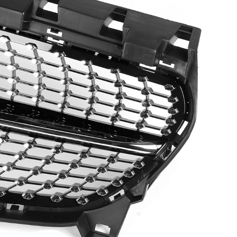 Car Craft Front Bumper Grill Compatible With Mercedes Benz Cla W117 2014-2019 Front Bumper Grill W117 Grill Diamond Black - CAR CRAFT INDIA