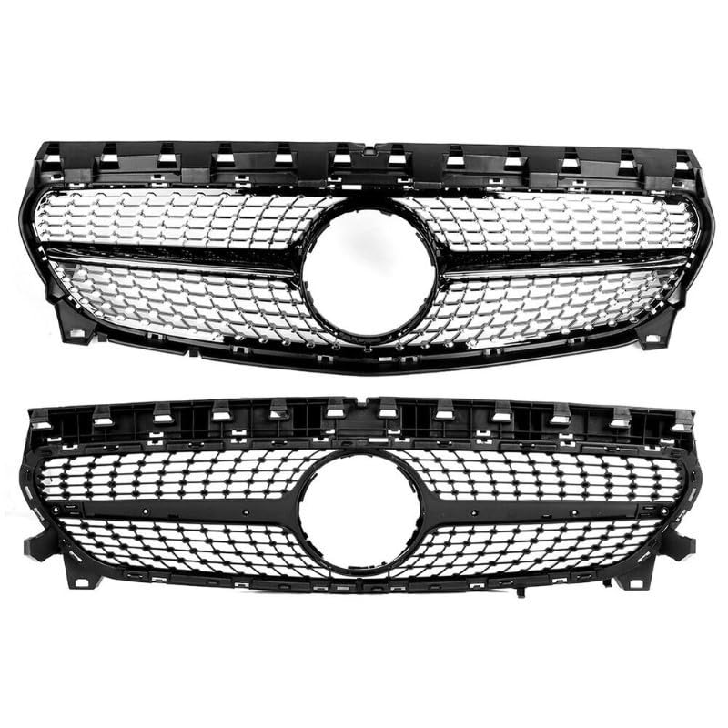 Car Craft Front Bumper Grill Compatible With Mercedes Benz Cla W117 2014-2019 Front Bumper Grill W117 Grill Diamond Black - CAR CRAFT INDIA