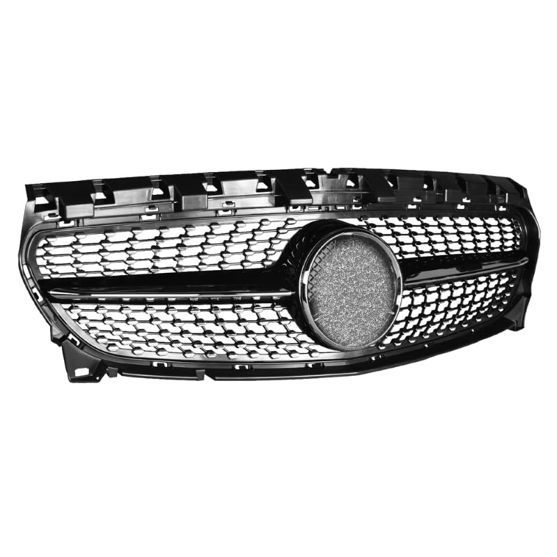 Car Craft Front Bumper Grill Compatible With Mercedes Benz Cla W117 2014-2019 Front Bumper Grill W117 Grill Diamond Black - CAR CRAFT INDIA