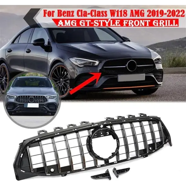 Car Craft Front Bumper Grill Compatible With Mercedes Benz