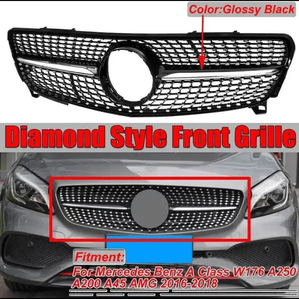 Car Craft Front Bumper Grill Compatible With Mercedes Benz