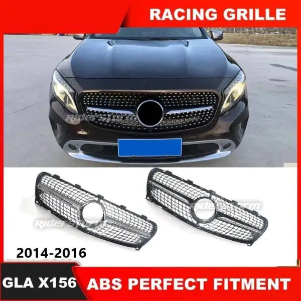 Car Craft Front Bumper Grill Compatible With Mercedes Gla