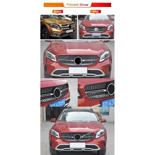 Car Craft Front Bumper Grill Compatible With Mercedes Gla