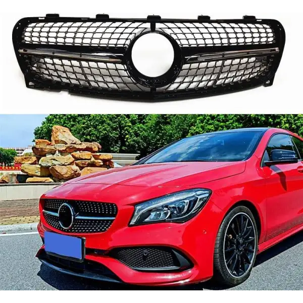 Car Craft Front Bumper Grill Compatible With Mercedes Gla