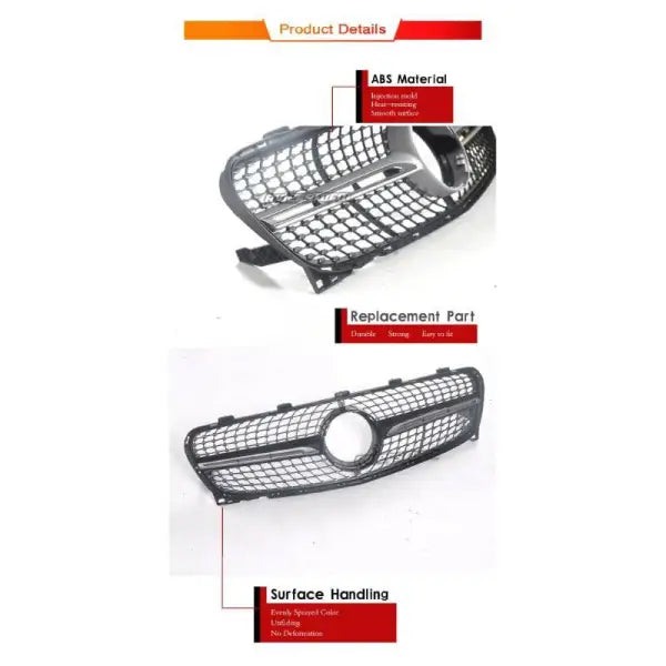 Car Craft Front Bumper Grill Compatible With Mercedes Gla