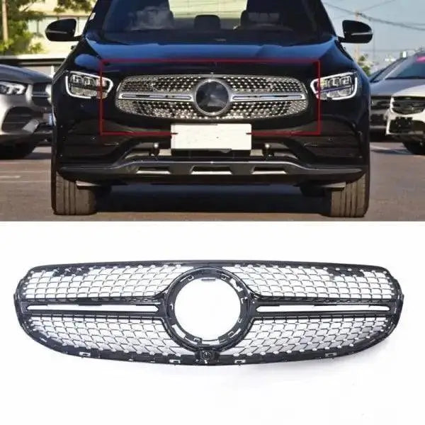 Car Craft Front Bumper Grill Compatible With Mercedes Glc