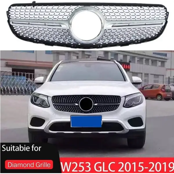 Car Craft Front Bumper Grill Compatible With Mercedes Glc