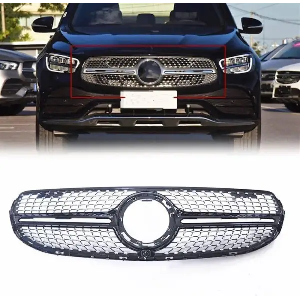 Car Craft Front Bumper Grill Compatible With Mercedes Glc