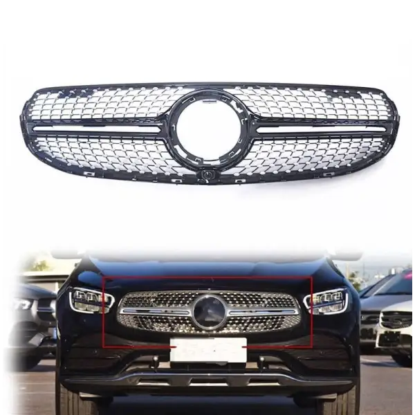 Car Craft Front Bumper Grill Compatible With Mercedes Glc