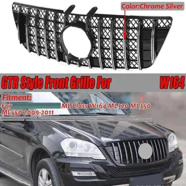 Car Craft Front Bumper Grill Compatible With Mercedes Ml