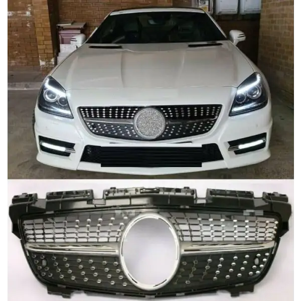 Car Craft Front Bumper Grill Compatible With Mercedes Slk