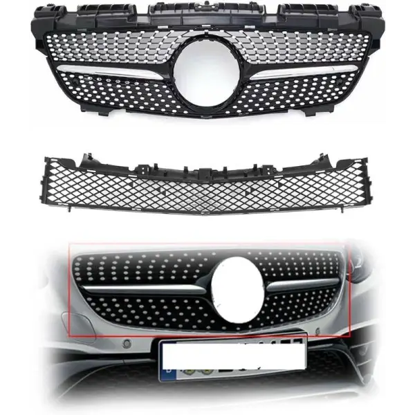 Car Craft Front Bumper Grill Compatible With Mercedes Slk