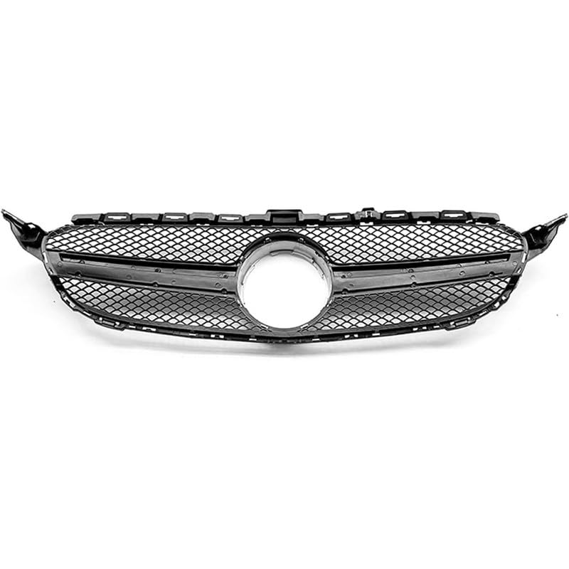 Car Craft Front Bumper Grill Compatible With Mercedes Benz C Class W205 2014-2019 Front Bumper Grill W205 Grill Amg Silver - CAR CRAFT INDIA