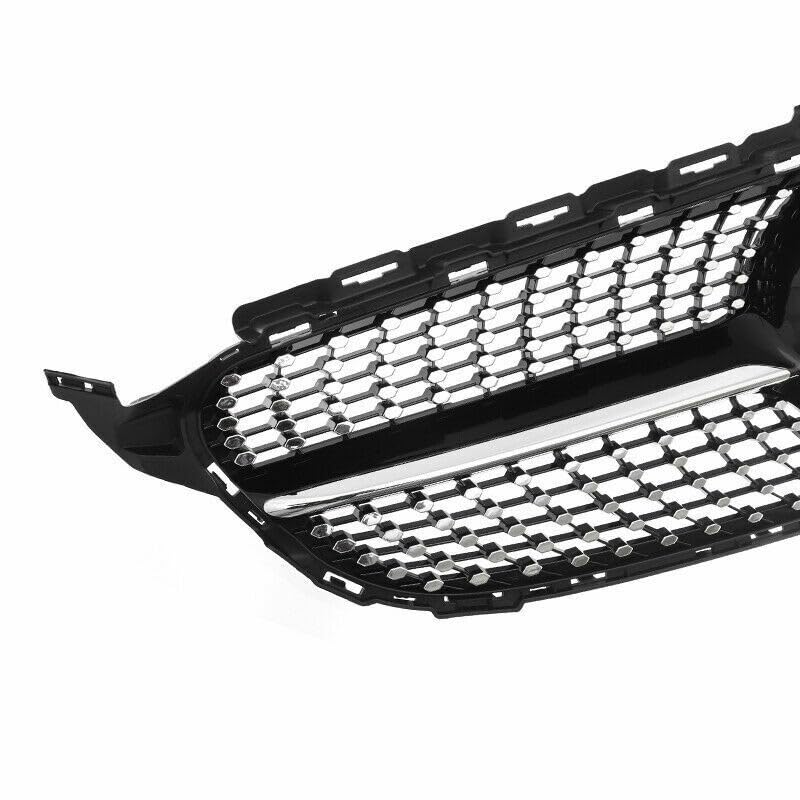 Car Craft Front Bumper Grill Compatible With Mercedes Benz C Class W205 2019-2022 Front Bumper Grill W205 Grill Diamond Black Lci - CAR CRAFT INDIA