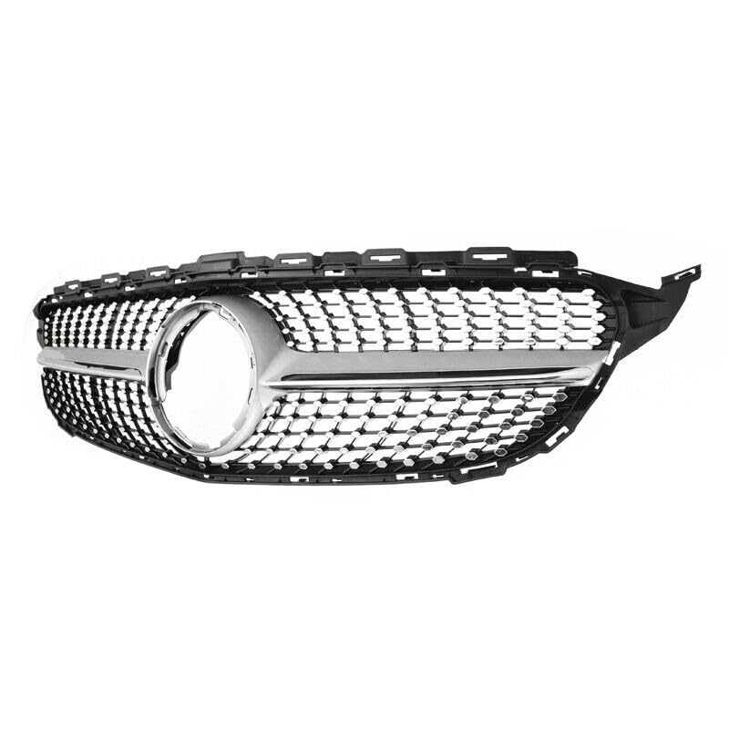 Car Craft Front Bumper Grill Compatible With Mercedes Benz C Class W205 2019-2022 Front Bumper Grill W205 Grill Diamond Silver Lci - CAR CRAFT INDIA