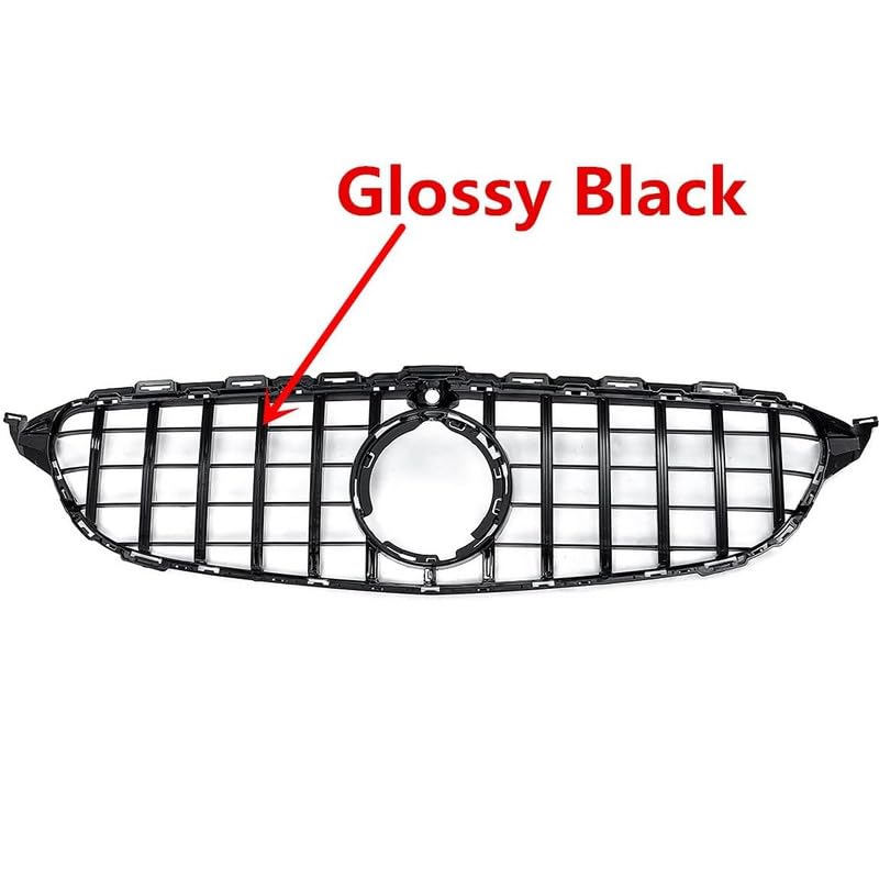 Car Craft Front Bumper Grill Compatible With Mercedes Benz C Class W205 2019-2022 Front Bumper Grill W205 Grill Gtr Black Lci - CAR CRAFT INDIA