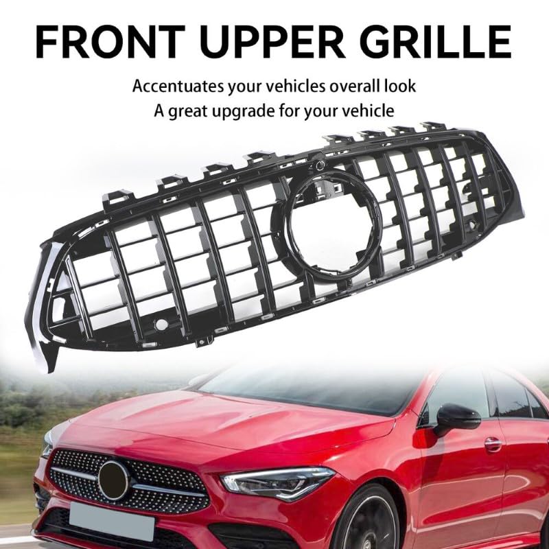 Car Craft Front Bumper Grill Compatible With Mercedes Benz Cla W118 2020-2023 Front Bumper Grill W118 Grill Gtr Black - CAR CRAFT INDIA