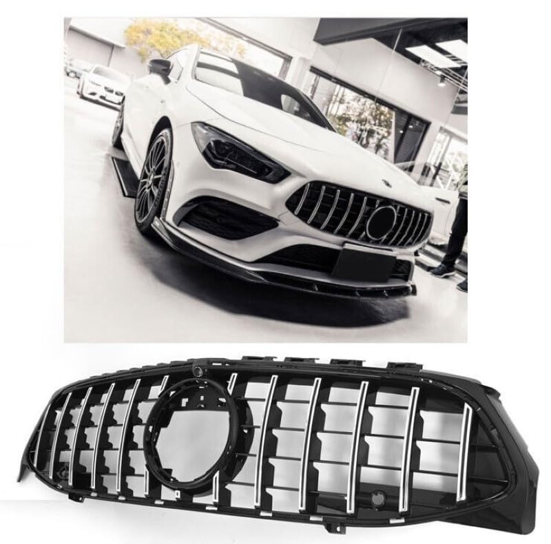 Car Craft Front Bumper Grill Compatible With Mercedes Benz Cla W118 2020-2023 Front Bumper Grill W118 Grill Gtr Silver - CAR CRAFT INDIA