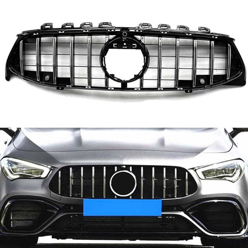 Car Craft Front Bumper Grill Compatible With Mercedes Benz Cla W118 2020-2023 Front Bumper Grill W118 Grill Gtr Silver - CAR CRAFT INDIA