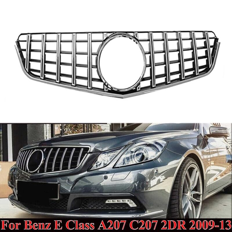 Car Craft Front Bumper Grill Compatible With Mercedes Benz E Class W207 2009-2013 Coupe Convertible Cabrolette Front Bumper Grill W207 Grill Gtr Black - CAR CRAFT INDIA