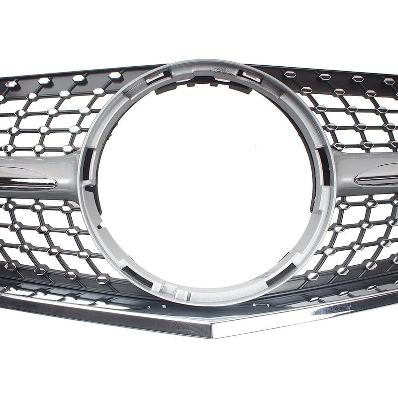 Car Craft Front Bumper Grill Compatible With Mercedes Benz E Class W207 2009-2013 Coupe Convertible Cabrolette Front Bumper Grill W207 Grill Diamond Silver - CAR CRAFT INDIA