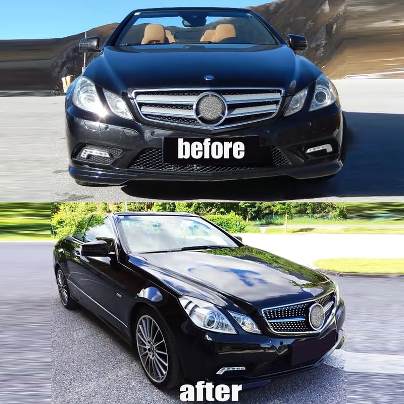 Car Craft Front Bumper Grill Compatible With Mercedes Benz E Class W207 2009-2013 Coupe Convertible Cabrolette Front Bumper Grill W207 Grill Diamond Silver - CAR CRAFT INDIA