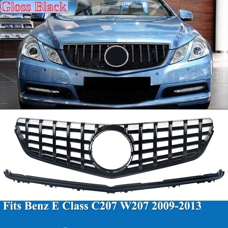 Car Craft Front Bumper Grill Compatible With Mercedes Benz E Class W207 2009-2013 Coupe Convertible Cabrolette Front Bumper Grill W207 Grill Gtr Silver - CAR CRAFT INDIA