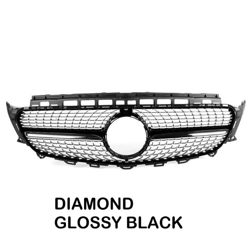 Car Craft Front Bumper Grill Compatible With Mercedes Benz E Class W213 2016-2021 Front Bumper Grill W213 Grill Diamond Black - CAR CRAFT INDIA