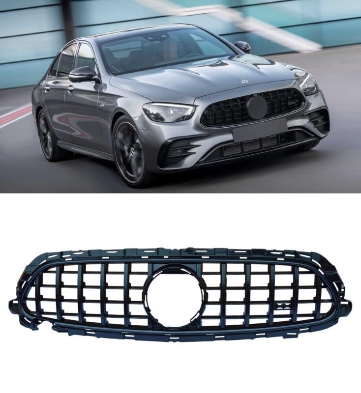 Car Craft Front Bumper Grill Compatible With Mercedes Benz E Class W213 Lci 2021-2023 Front Bumper Grill Panamericana Gt Sports W213 Grill Gtr Black Lci Amg Sports - CAR CRAFT INDIA