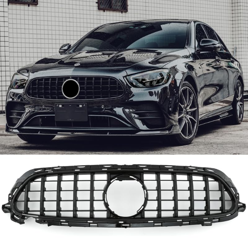 Car Craft Front Bumper Grill Compatible With Mercedes Benz E Class W213 Lci 2021-2023 Front Bumper Grill Panamericana Gt Sports W213 Grill Gtr Black Lci Amg Sports - CAR CRAFT INDIA