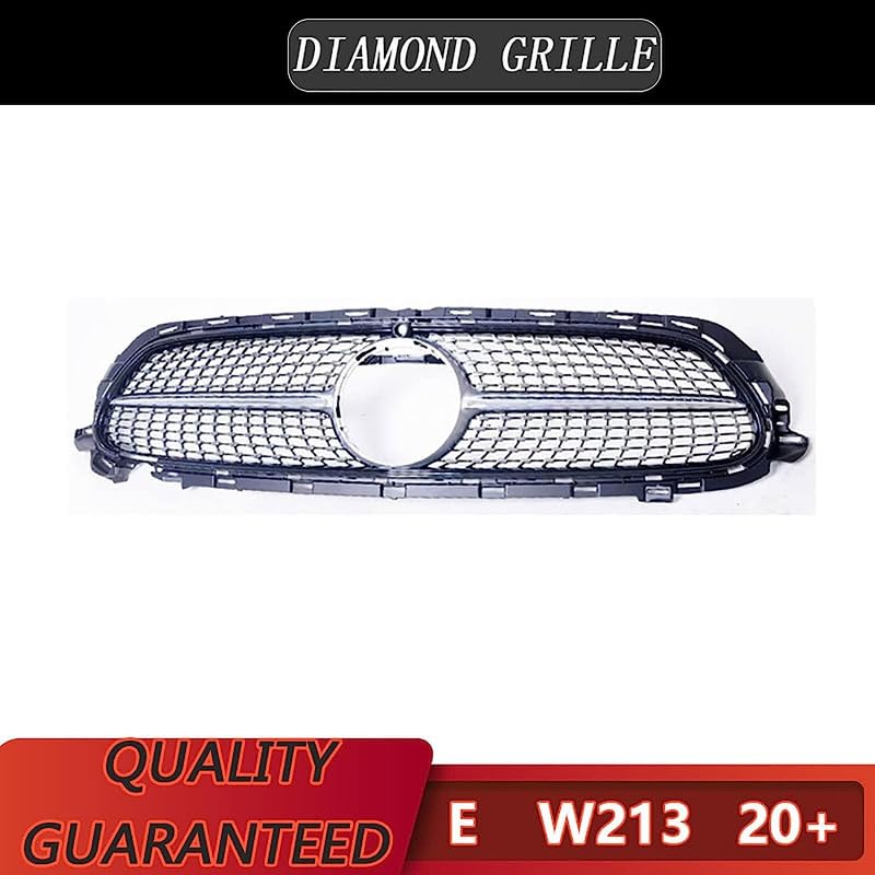 Car Craft Front Bumper Grill Compatible With Mercedes Benz E Class W213 Lci 2021-2023 Front Bumper Grill Panamericana Gt Sports W213 Grill Diamond Silver Lci Amg Sports - CAR CRAFT INDIA