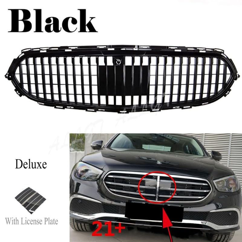 Car Craft Front Bumper Grill Compatible With Mercedes Benz E Class W213 Lci 2021-2023 Front Bumper Grill W213 Grill Maybach Black Lci - CAR CRAFT INDIA