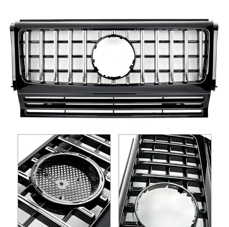 Car Craft Front Bumper Grill Compatible With Mercedes G Class W463 1990-2018 G Wagon G500 G550 G63 G65 G55 Front Bumper Grill W463 Grill Gtr Silver - CAR CRAFT INDIA