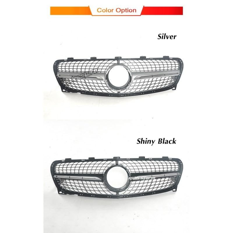 Car Craft Front Bumper Grill Compatible With Mercedes Gla W156 X156 2017-2020 Front Bumper Panamericana Grill W156 Grill Diamond Black Lci - CAR CRAFT INDIA