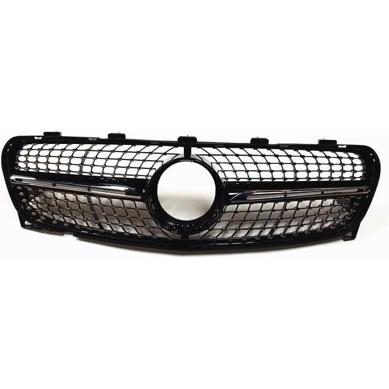 Car Craft Front Bumper Grill Compatible With Mercedes Gla W156 X156 2017-2020 Front Bumper Panamericana Grill W156 Grill Diamond Black Lci - CAR CRAFT INDIA