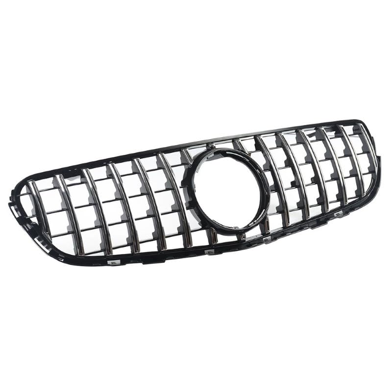 Car Craft Front Bumper Grill Compatible With Mercedes Glc W253 X256 2020-2023 Front Bumper Panamericana Grill W253 Grill Dynamic Gtr Silver Lci - CAR CRAFT INDIA