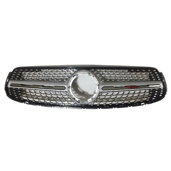 Car Craft Front Bumper Grill Compatible With Mercedes Glc W253 X256 2020-2023 Glc 63 Glc 65 Coupe Front Bumper Panamericana Grill W253 Grill Coupe Diamond Silver Lci - CAR CRAFT INDIA