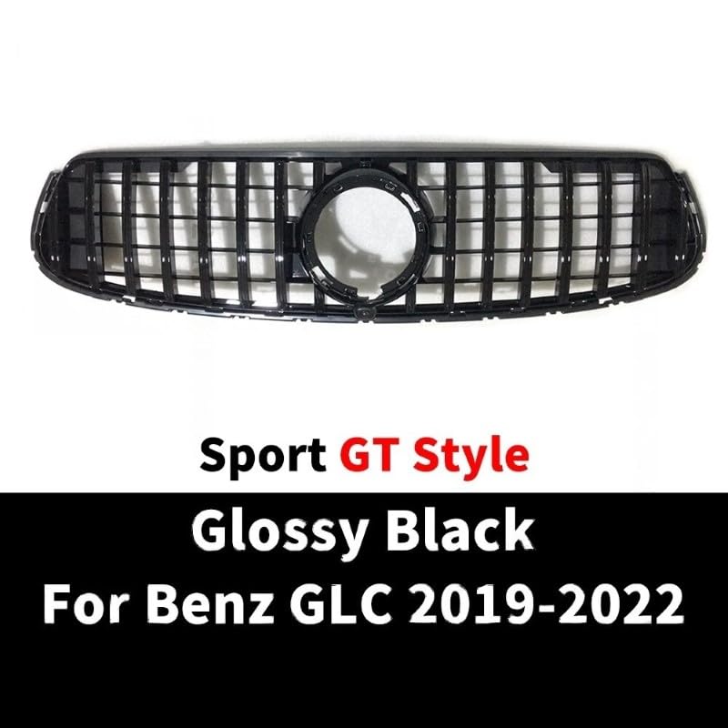 Car Craft Front Bumper Grill Compatible With Mercedes Glc W253 X256 2020-2023 Glc 63 Glc 65 Coupe Front Bumper Panamericana Grill W253 Grill Coupe Gtr Black Lci - CAR CRAFT INDIA