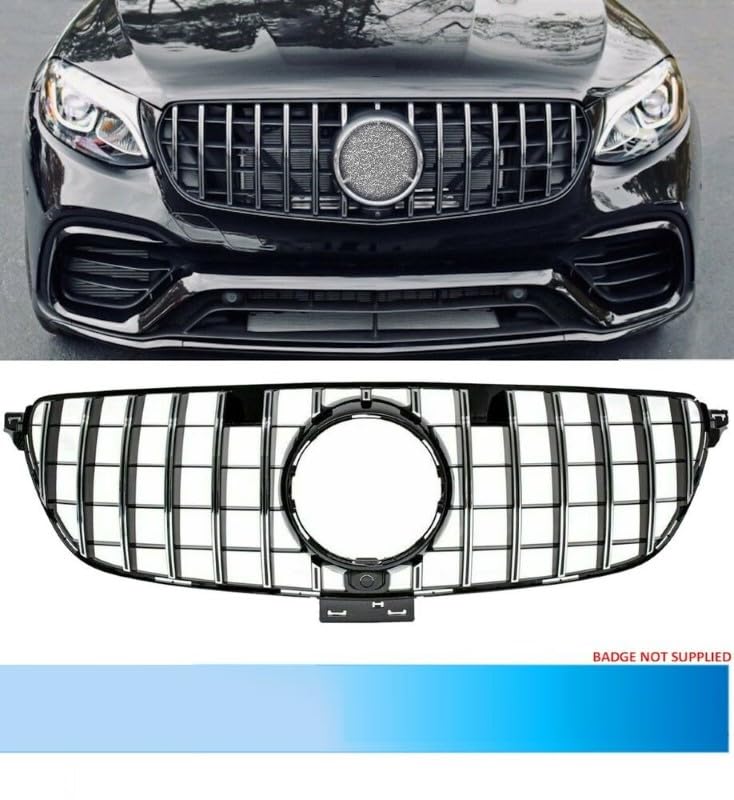 Car Craft Front Bumper Grill Compatible With Mercedes Gle W166 X166 2016-2020 Gle 63 Gle 55 Gle 65 Front Bumper Panamericana Grill W166 Grill Gtr Silver Gle - CAR CRAFT INDIA