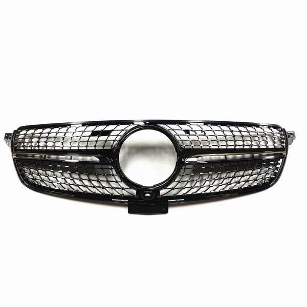 Car Craft Front Bumper Grill Compatible With Mercedes Gle W166 X166 2016-2020 Gle 63 Gle 55 Gle 65 Front Bumper Panamericana Grill W166 Grill Diamond Black Gle - CAR CRAFT INDIA